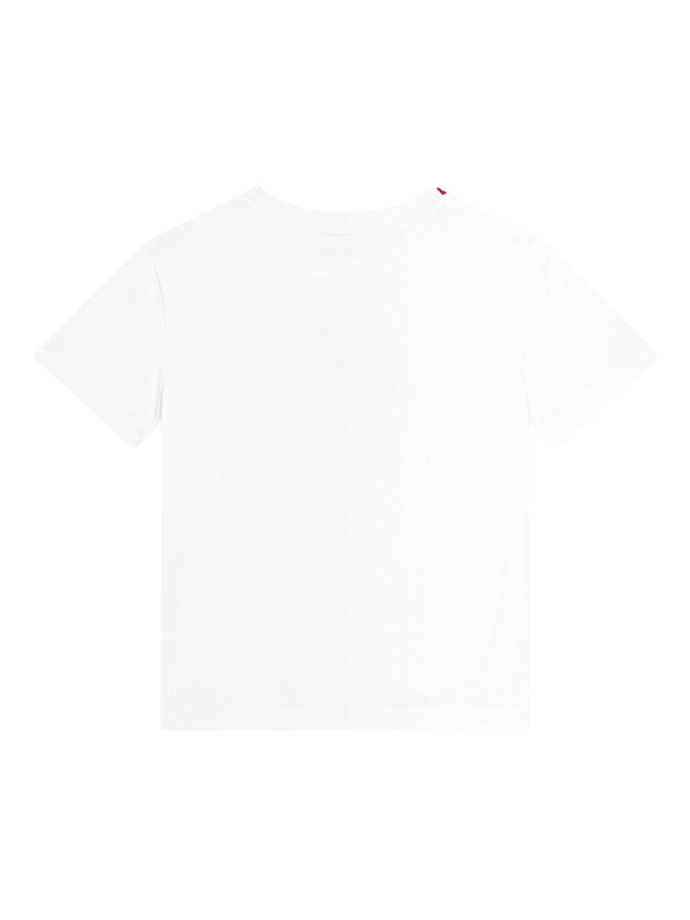 T-shirt per bambina Dolce & Gabbana Kids bianco con logo floreale - Rubino Kids