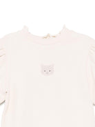 T-shirt per bambina Donsje Nowien beige con motivo con ricamo - Rubino Kids