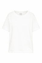 T-shirt per bambina Douuod Kids bianca con logo sul retro - Rubino Kids