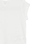 T-shirt per bambina Douuod Kids bianca con logo sul retro - Rubino Kids