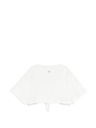 T-shirt per bambina Douuod Kids bianca con nodo - Rubino Kids