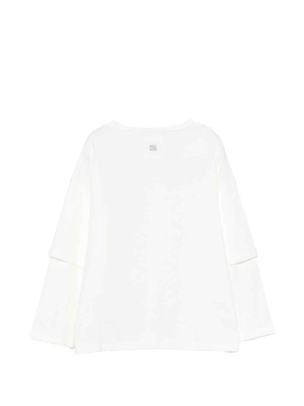 T-shirt per bambina Douuod Kids bianca con stampa grafica - Rubino Kids