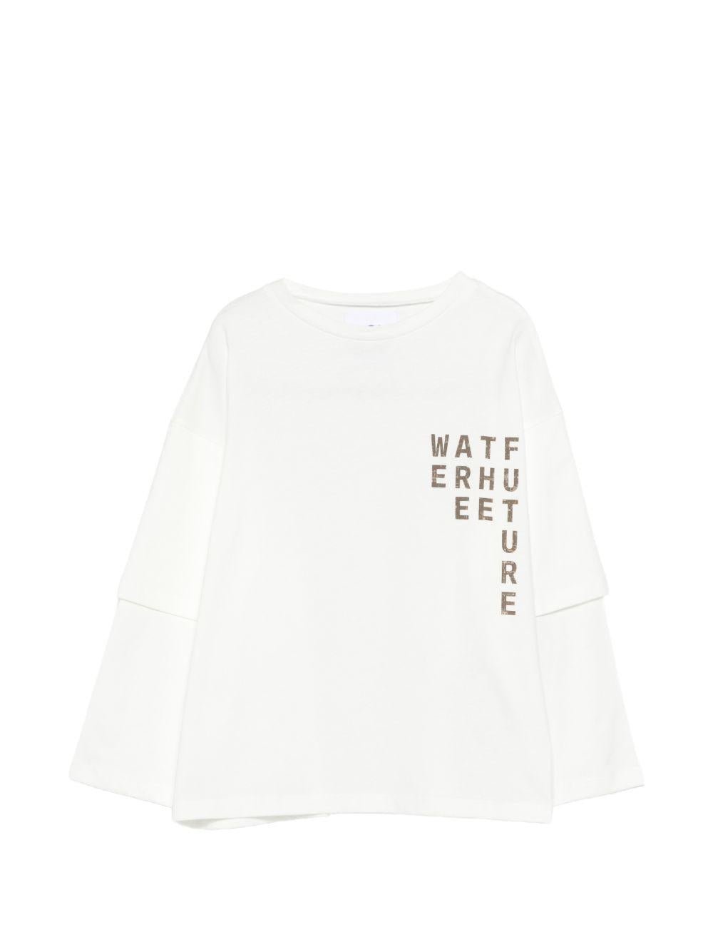T-shirt per bambina Douuod Kids bianca con stampa grafica - Rubino Kids