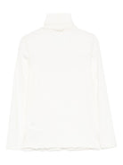 T-shirt per bambina Douuod Kids bianca con toppa con logo - Rubino Kids