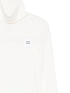 T-shirt per bambina Douuod Kids bianca con toppa con logo - Rubino Kids