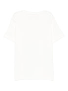 T-shirt per bambina Elisabetta Franchi La Mia Bambina avorio con logo - Rubino Kids