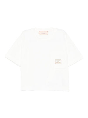 T-shirt per bambina Elisabetta Franchi La Mia Bambina bianco con logo