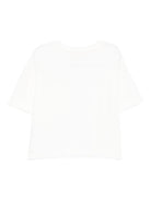 T-shirt per bambina Elisabetta Franchi La Mia Bambina bianco con logo - Rubino Kids