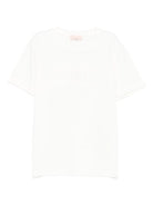 T-shirt per bambina Elisabetta Franchi La Mia Bambina bianco in cotone con logo - Rubino Kids