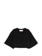 T-shirt per bambina Elisabetta Franchi la Mia Bambina nera a girocollo - Rubino Kids