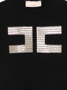 T-shirt per bambina Elisabetta Franchi La Mia bambina nera con paillettes - Rubino Kids