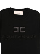 T-shirt per bambina Elisabetta Franchi La Mia Bambina nero con logo<BR/> - Rubino Kids