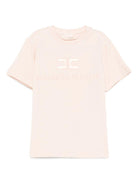 T-shirt per bambina Elisabetta Franchi La Mia Bambina rosa con logo - Rubino Kids
