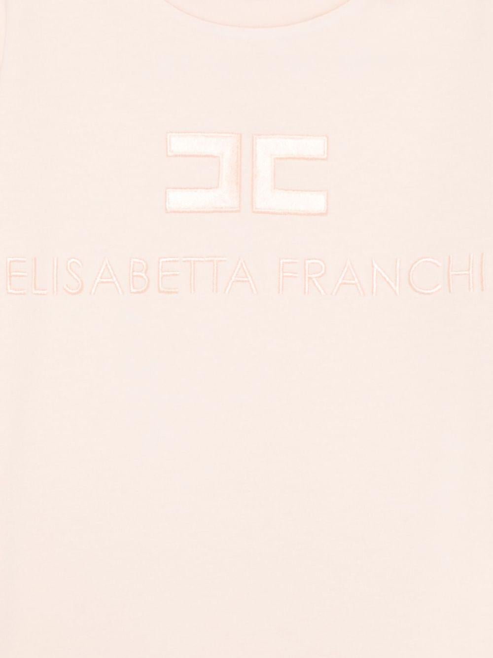 T-shirt per bambina Elisabetta Franchi La Mia Bambina rosa con logo - Rubino Kids