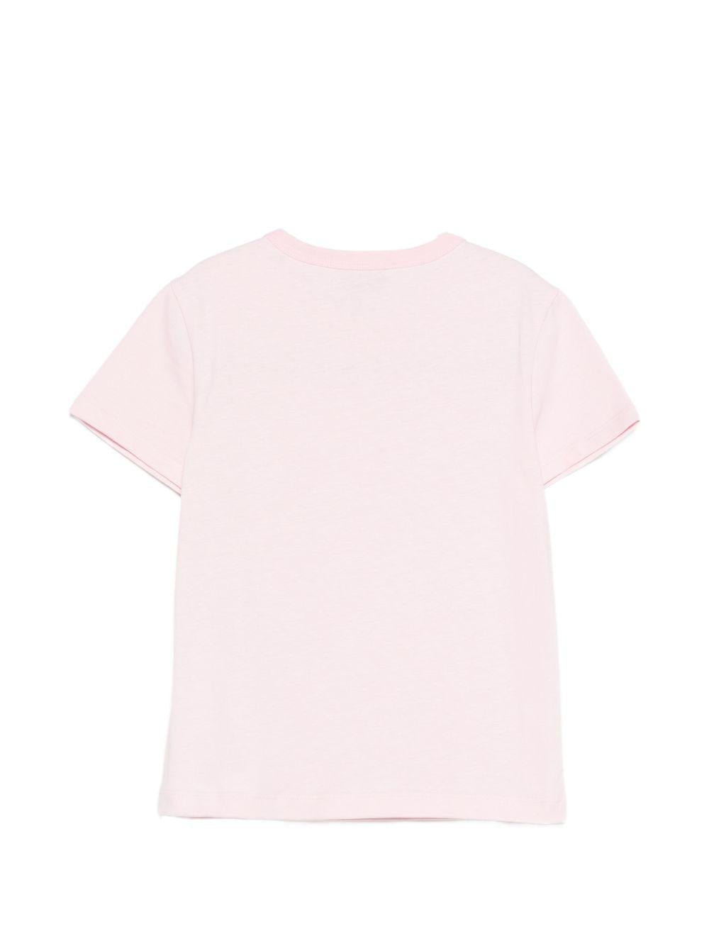 T-shirt per bambina Emilio Pucci Junior rosa con stampa grafica - Rubino Kids