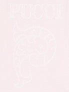 T-shirt per bambina Emilio Pucci Junior rosa con stampa grafica - Rubino Kids