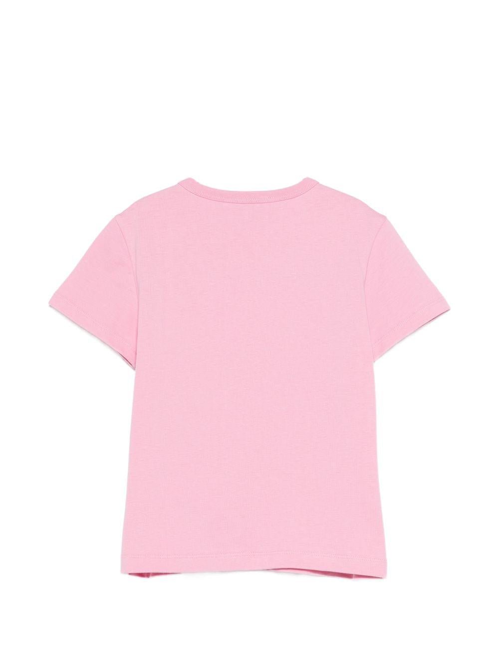 T-shirt per bambina Emilio Pucci Junior rosa con stampa grafica - Rubino Kids