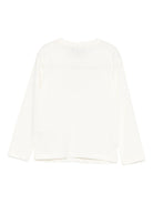 T-shirt per bambina Emporio Armani Kids bianco con ruches - Rubino Kids