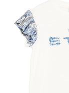 T-shirt per bambina Etro Kids bianca con logo sul davanti - Rubino Kids