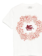 T-shirt per bambina ETRO KIDS bianca con motivo Pegaso - Rubino Kids