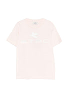 T-shirt per bambina Etro Kids rosa con stampa logo - Rubino Kids