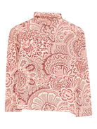 T-shirt per bambina ETRO KIDS rosa con stampa paisley - Rubino Kids