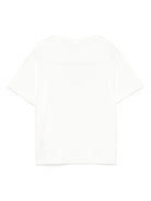 T-shirt per bambina Fendi Kids bianca con logo - Rubino Kids