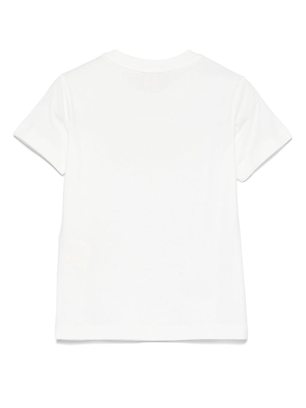 T-shirt per bambina Fendi Kids bianco con logo - Rubino Kids
