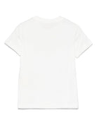 T-shirt per bambina Fendi Kids bianco con logo - Rubino Kids