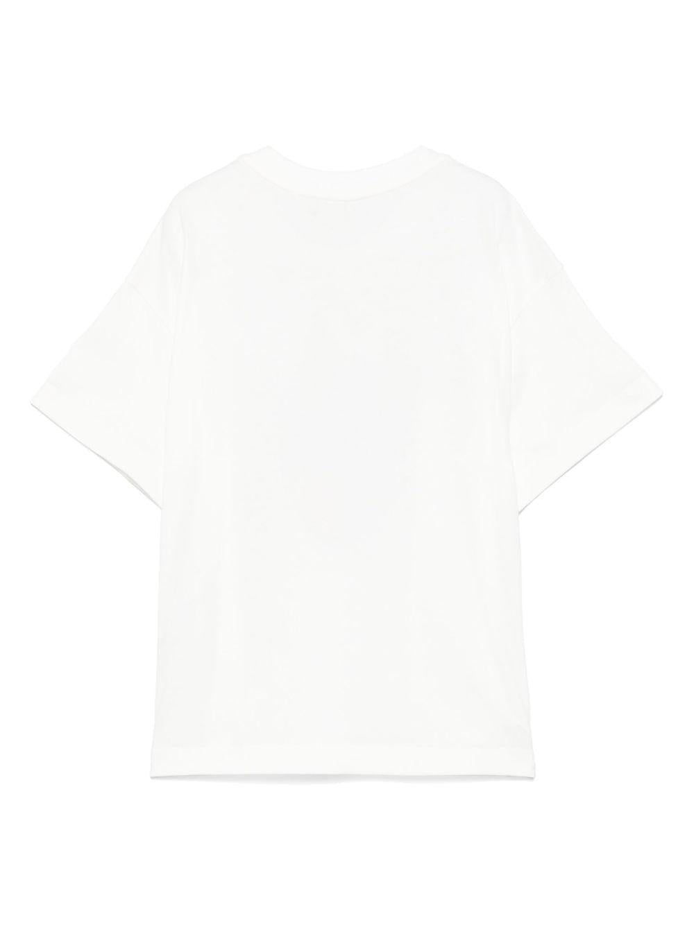 T-shirt per bambina Fendi Kids bianco con logo - Rubino Kids