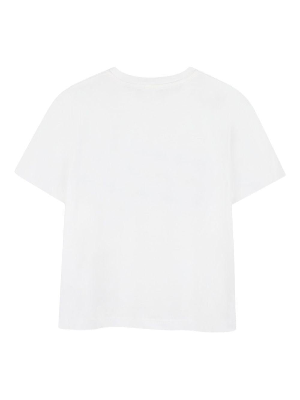 T-shirt per bambina Givenchy Kids bianca con ricamo con logo - Rubino Kids