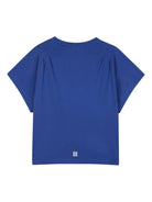 T-shirt per bambina Givenchy Kids blu con logo sul davanti - Rubino Kids