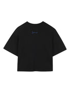 T-shirt per bambina Givenchy Kids nera con decorazione a perline - Rubino Kids