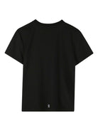T-shirt per bambina Givenchy Kids nera con logo sul davanti - Rubino Kids
