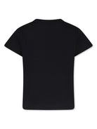 T-shirt per bambina Givenchy Kids nero con logo sul davanti - Rubino Kids
