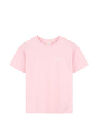 T-shirt per bambina Givenchy Kids rosa girocollo in cotone - Rubino Kids