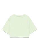 T-shirt per bambina Il Gufo verde con stampa - Rubino Kids