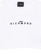 T-shirt per bambina John Richmond Junior bianca modello crop - Rubino Kids
