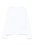 T-shirt per bambina John Richmond Junior bianco con decorazione con strass - Rubino Kids