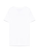 T-shirt per bambina John Richmond Junior bianco con logo - Rubino Kids