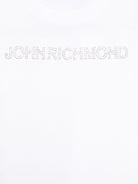 T-shirt per bambina John Richmond Junior bianco con logo - Rubino Kids