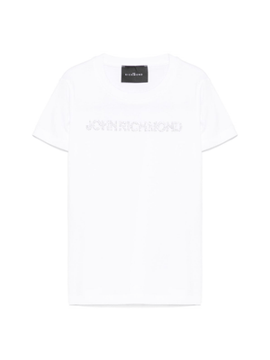 John Richmond Junior White Logo T-Shirt for Girls