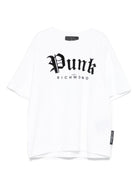 T-shirt per bambina John Richmond Junior bianco con stampa grafica - Rubino Kids