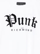 T-shirt per bambina John Richmond Junior bianco con stampa grafica - Rubino Kids