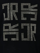 T-shirt per bambina John Richmond Junior nero con logo glitter - Rubino Kids