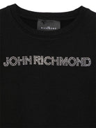 T-shirt per bambina John Richmond Junior nero con logo - Rubino Kids