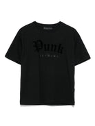 T-shirt per bambina John Richmond Junior nero con stampa grafica - Rubino Kids