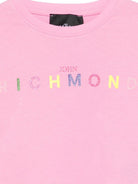 T-shirt per bambina John Richmond Junior rosa con ruches - Rubino Kids
