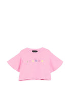 T-shirt per bambina John Richmond Junior rosa con ruches - Rubino Kids