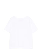 T-shirt per bambina Just Cavalli Kids bianca con stampa grafica - Rubino Kids